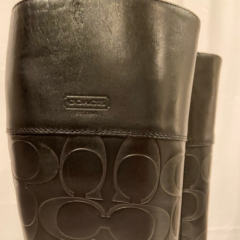 Coach Leather Monogram Boots - Picture 3 of 13
